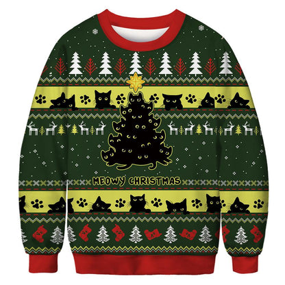 Christmas Cat His-and-hers Hoodies Sweaters