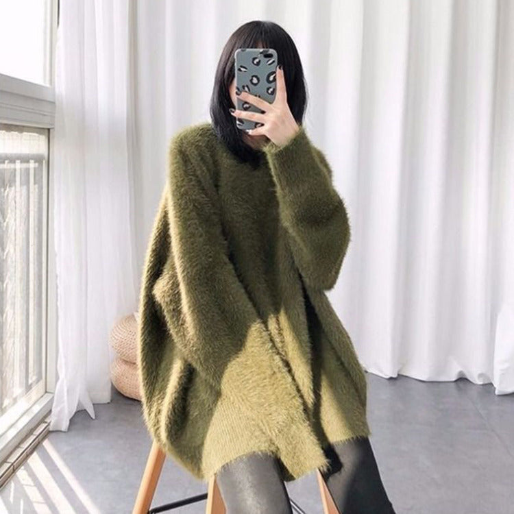 Thick Velvet Warm Knitting Sweaters Tops for Women