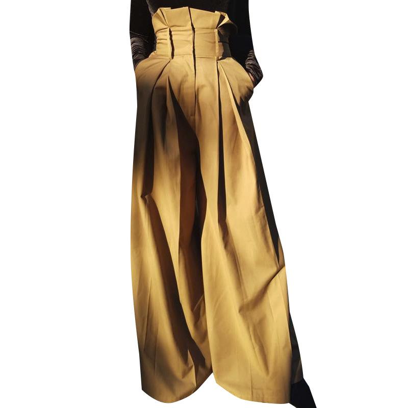 Casual High Waist Loose Straight Pants-STYLEGOING