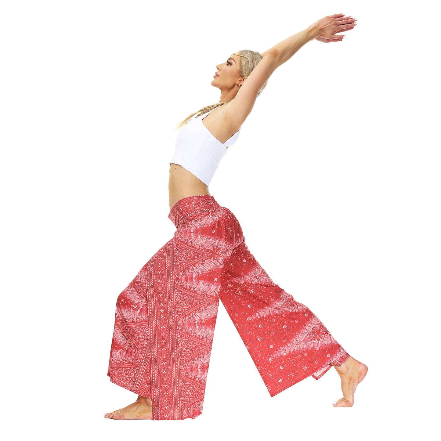 Casual Floral Print Women Yoga Loose Pants