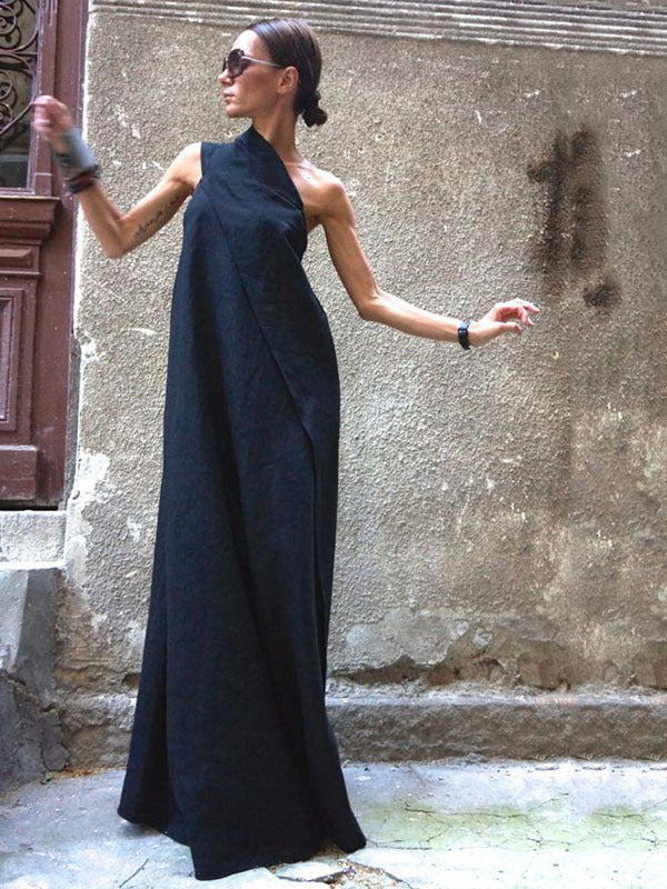 Sexy One Shoulder Sleeveless Designed Dresses