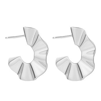 Fashion C Shape Sterling Silver Earrings for Women