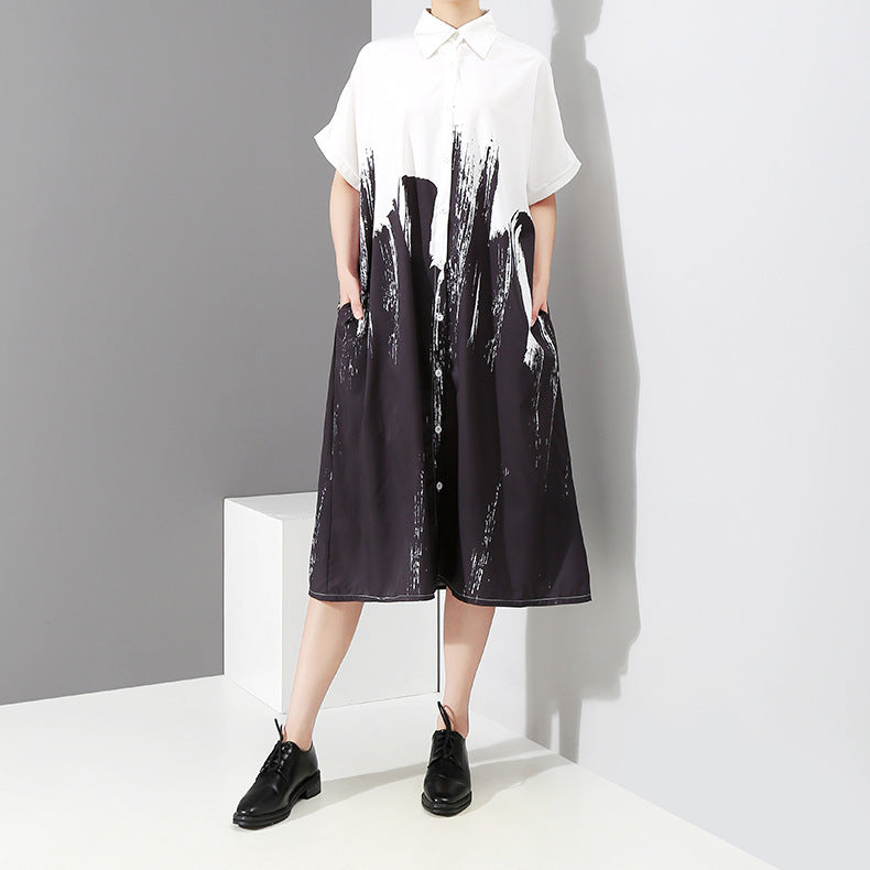 Summer Short Sleeves Long Shirts Dresses