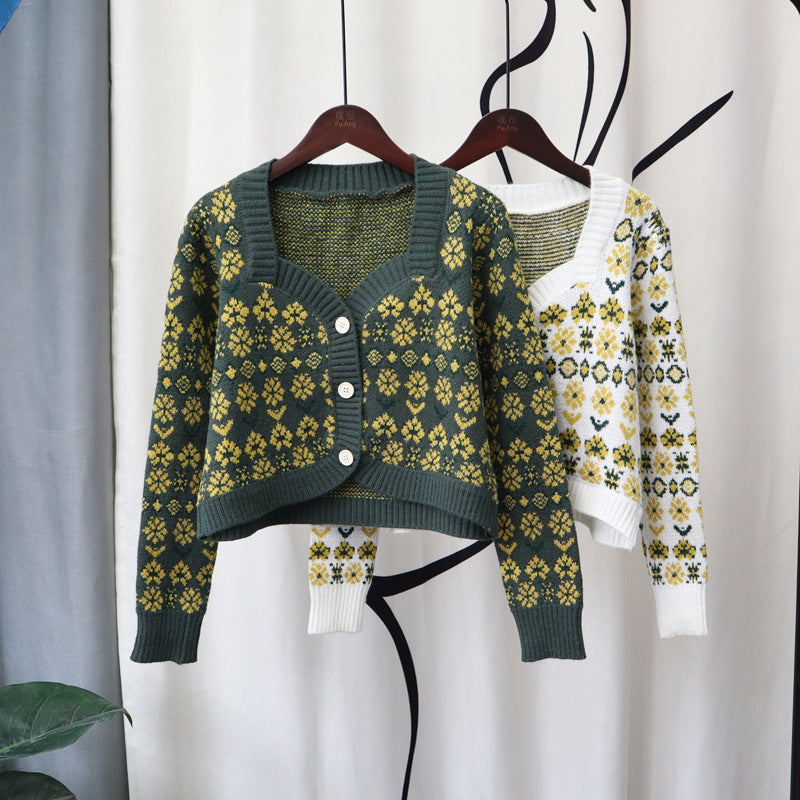 Vintage Designed Knitted Cardigan Sweaters