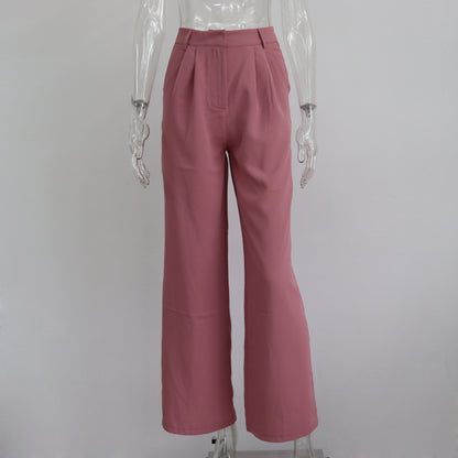 Casual High Waist Women Wide Legs Pants