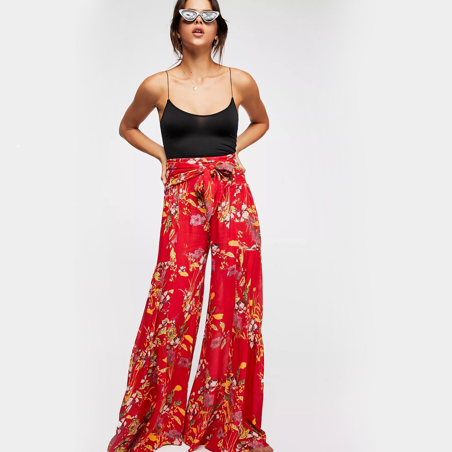 Casual Dyed Trumpet Pants for Women