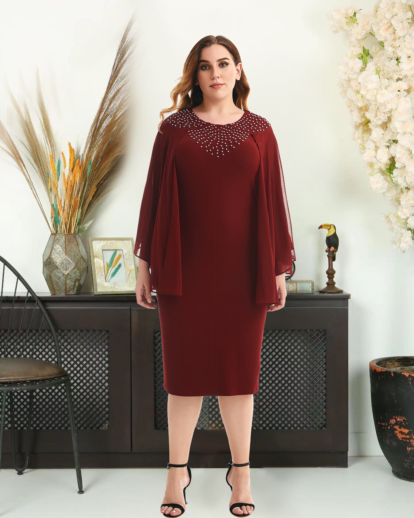 Summer Round Neck Plus Sizes Dresses