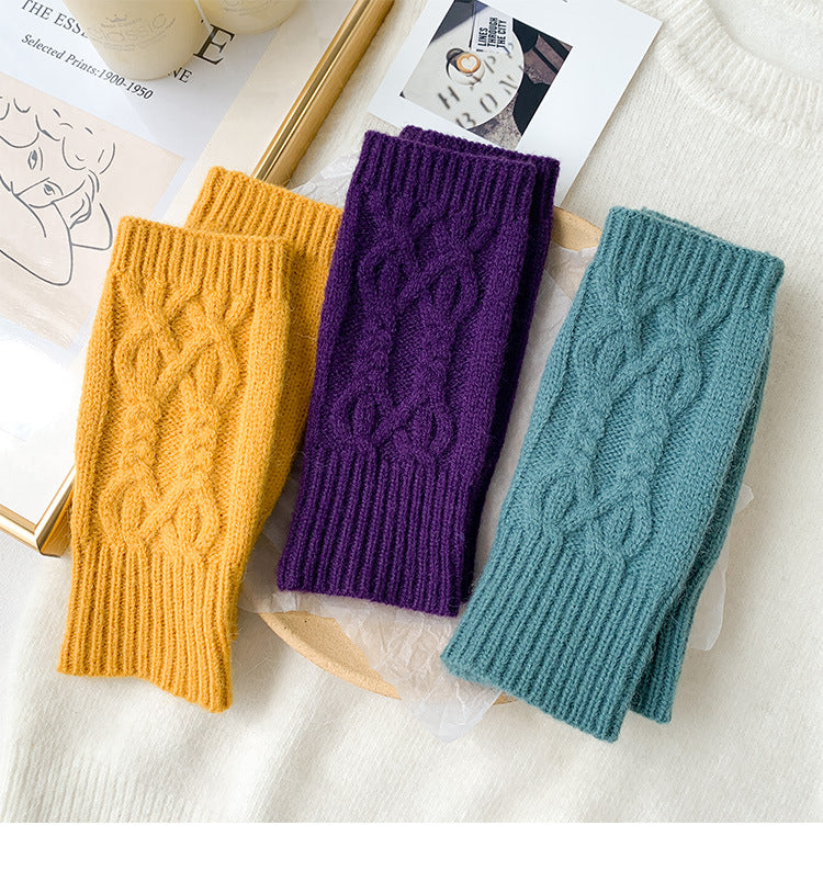 2 pairs/Set Winter Warm Knitted Gloves