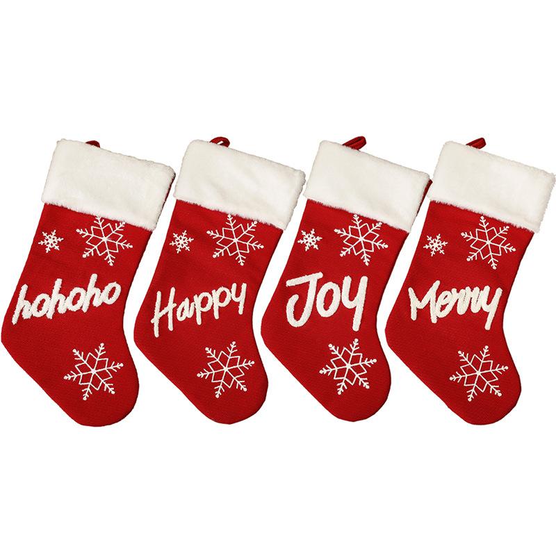 Red Christmas Party Snowflake Gifts Socks
