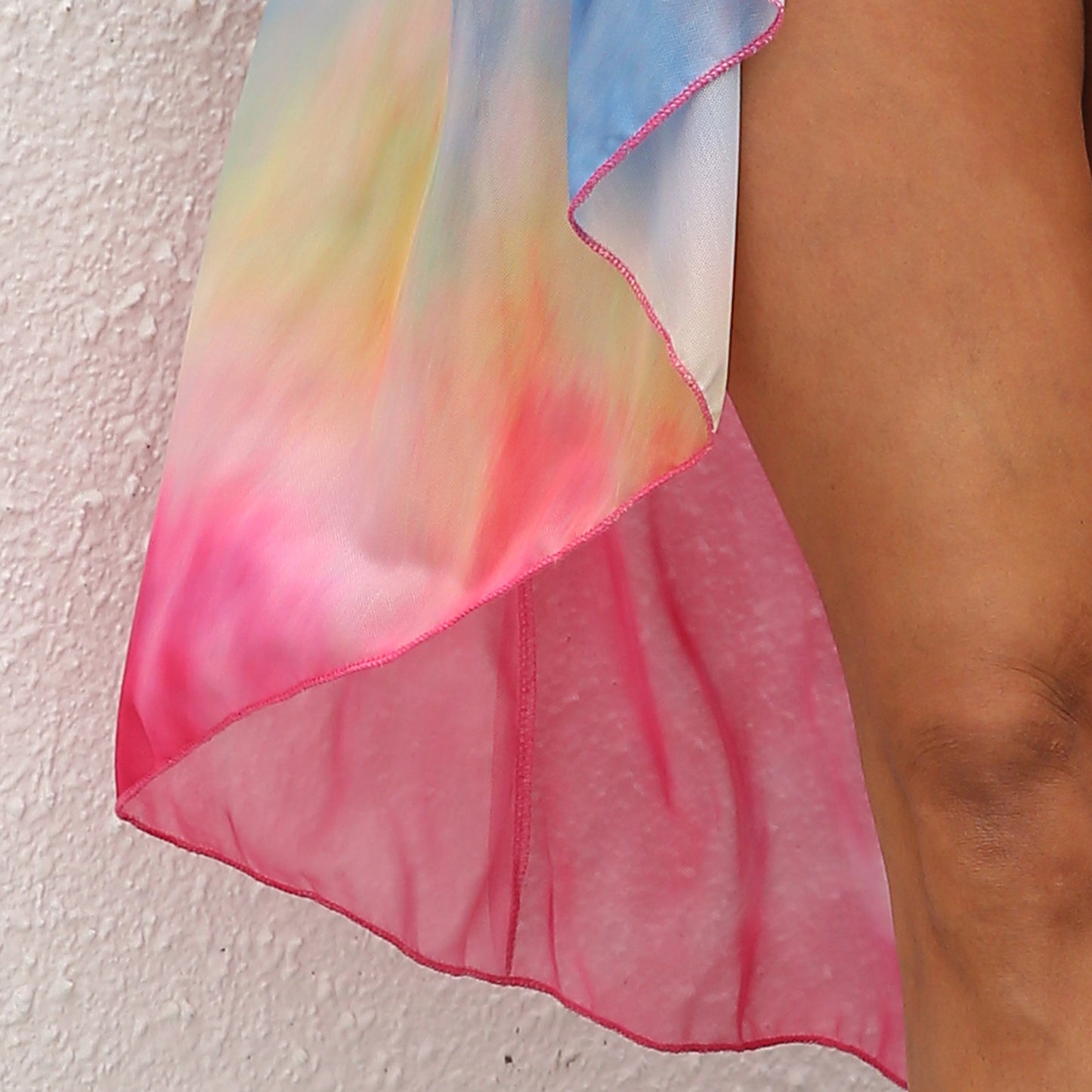 Casual Dyed Irregular Summer Beach Cover Ups