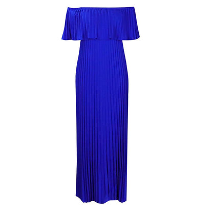 Summer Sexy Off The Shoulder Stapless Long Dresses