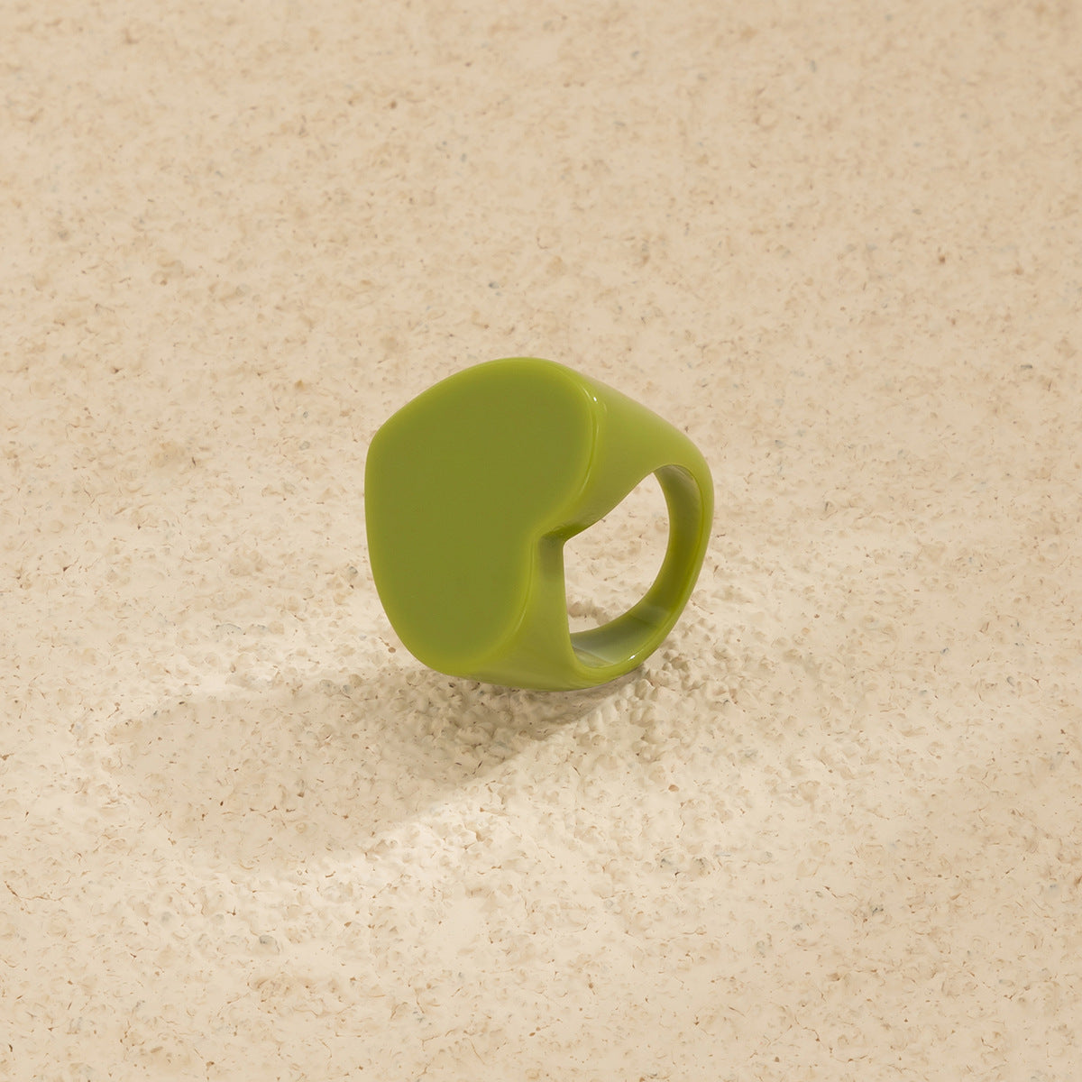 3D Sweetheart Design Acrylic Women Fashion Rings