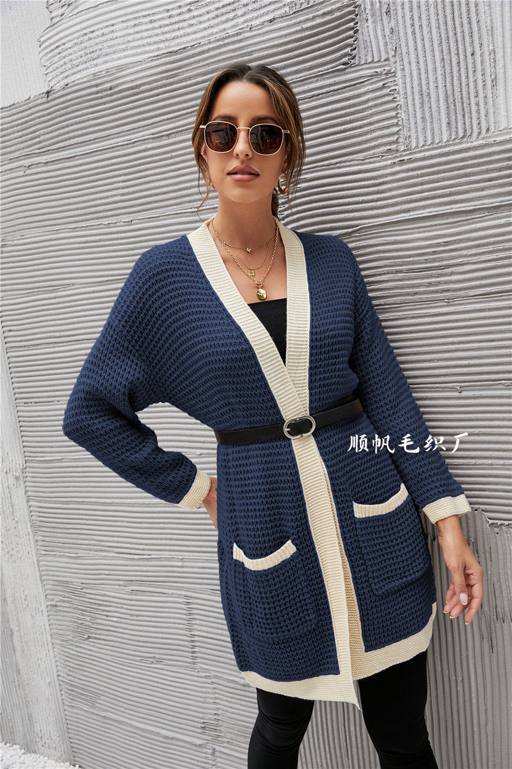 Casual Knitting Long Sleeves Women Overcoat