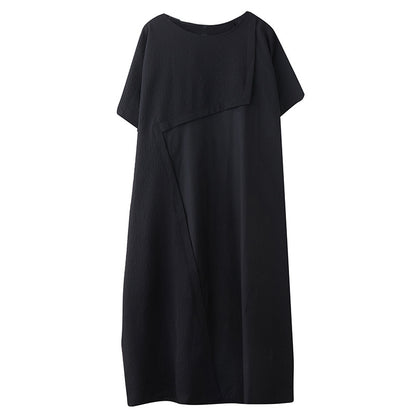Summer Black Shirts Long Dresses