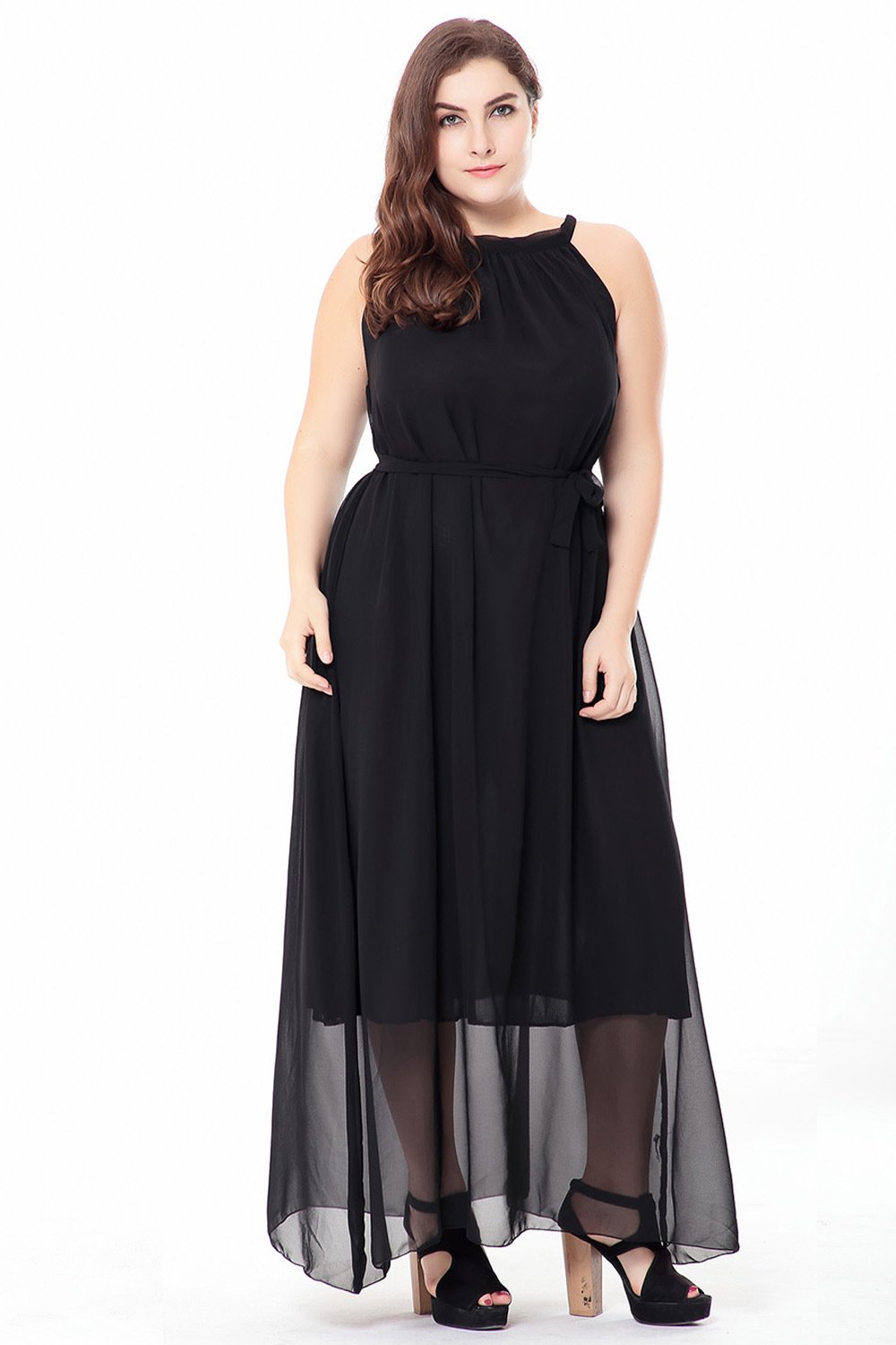 Summer Boho Plus Sizes Chiffon Dresses-STYLEGOING