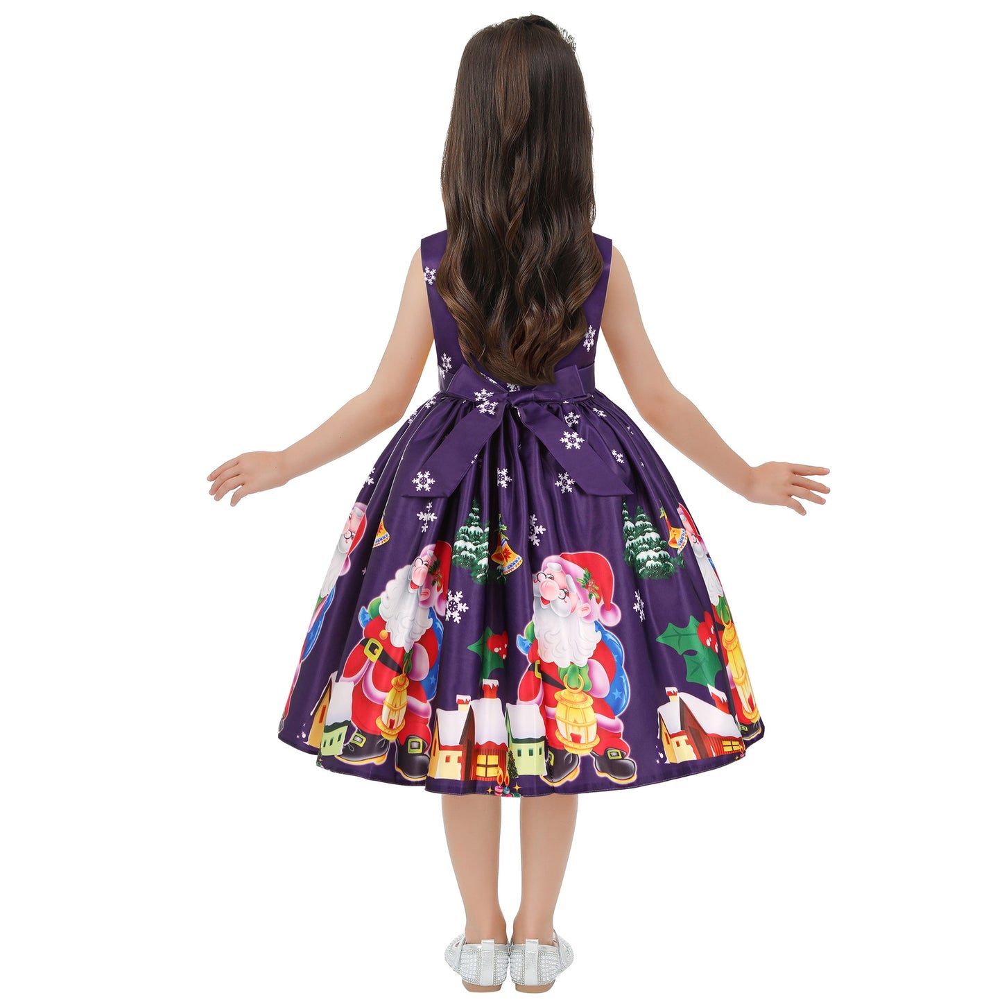 Merry Christmas Butterfly Kids Party Dresses