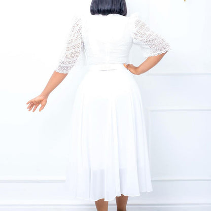 Elegant Chiffon Women Dresses with Belt