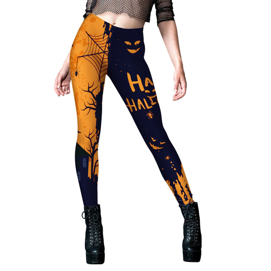 Halloween Print Leggings for Women