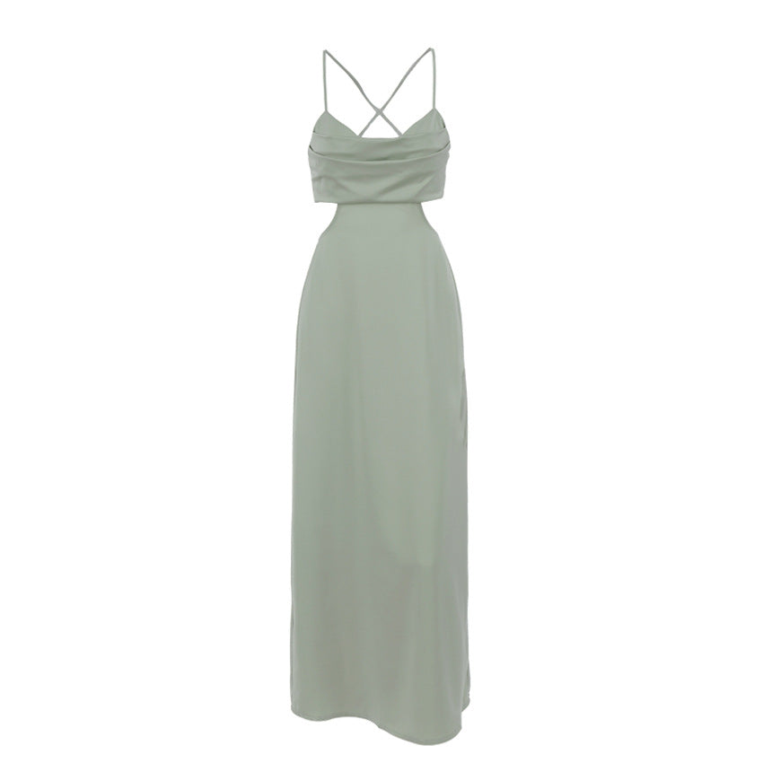 Summer Stain Backless Women Party Dresses