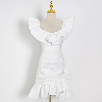 Sexy Off The Shoulder Pleated Mini Party Dresses