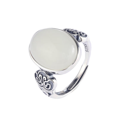 Vintage Lock Design Layin Craftmanship Silver Rings for Women