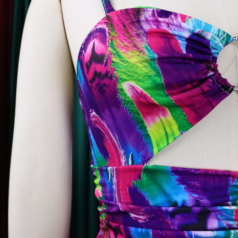 Sexy Floral Print Summer Long Holiday Dresses