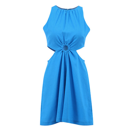 Sexy Summer Halter Waist Baring Short Rompers