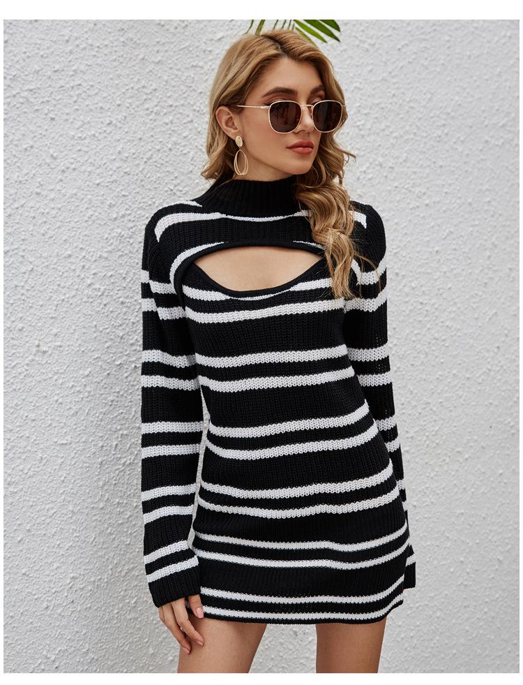 Sexy Long Sleeves Knitting High Neck Knitting Sweaters--Free Shipping at meselling99