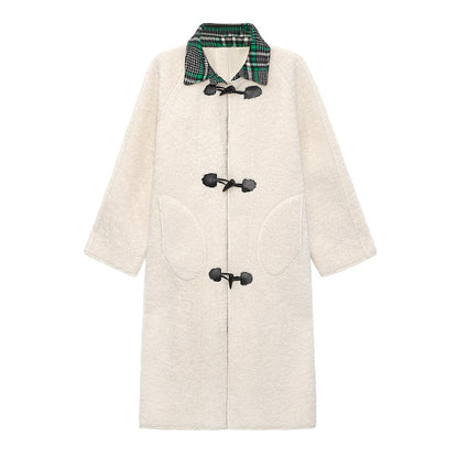 Winter Women Plus Sizes Sherpa Long Overcoat