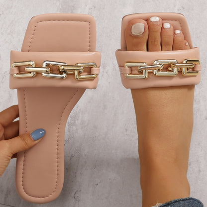 Summer Flat Heels Women Slippers