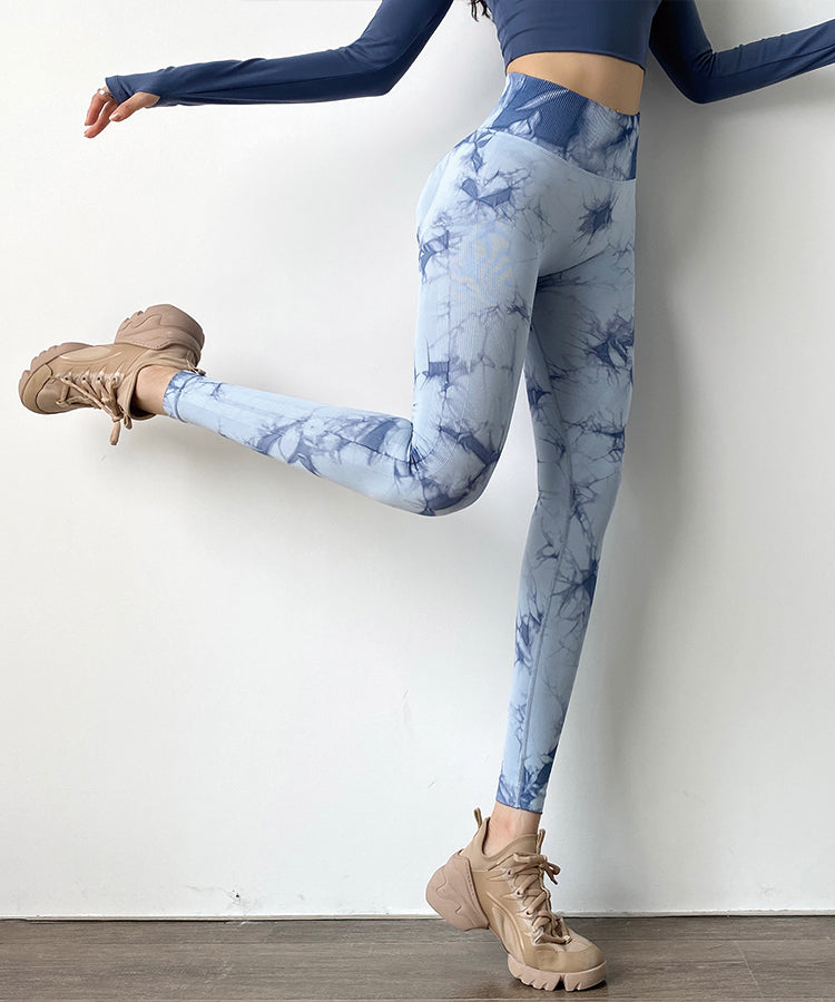 Sexy Dyed High Waist Sports Pants for Women