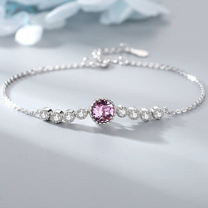 Romantic Luxury Crystal Sliver Bracelet for Women