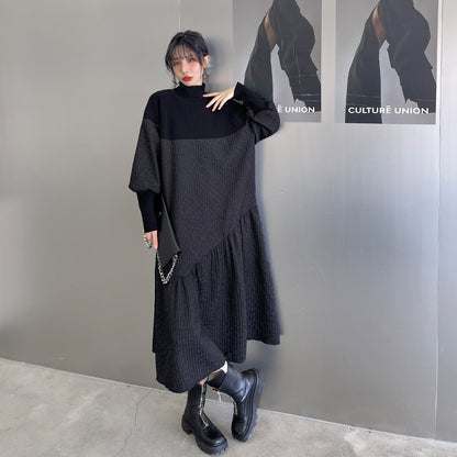 Classy Stand Collar Cozy Long A Line Dresses