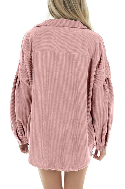 Casual Corduroy Long Sleeves Fall Shirts