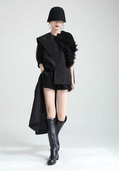 3D Designed Asymmetrical Summer Shirts Dresses