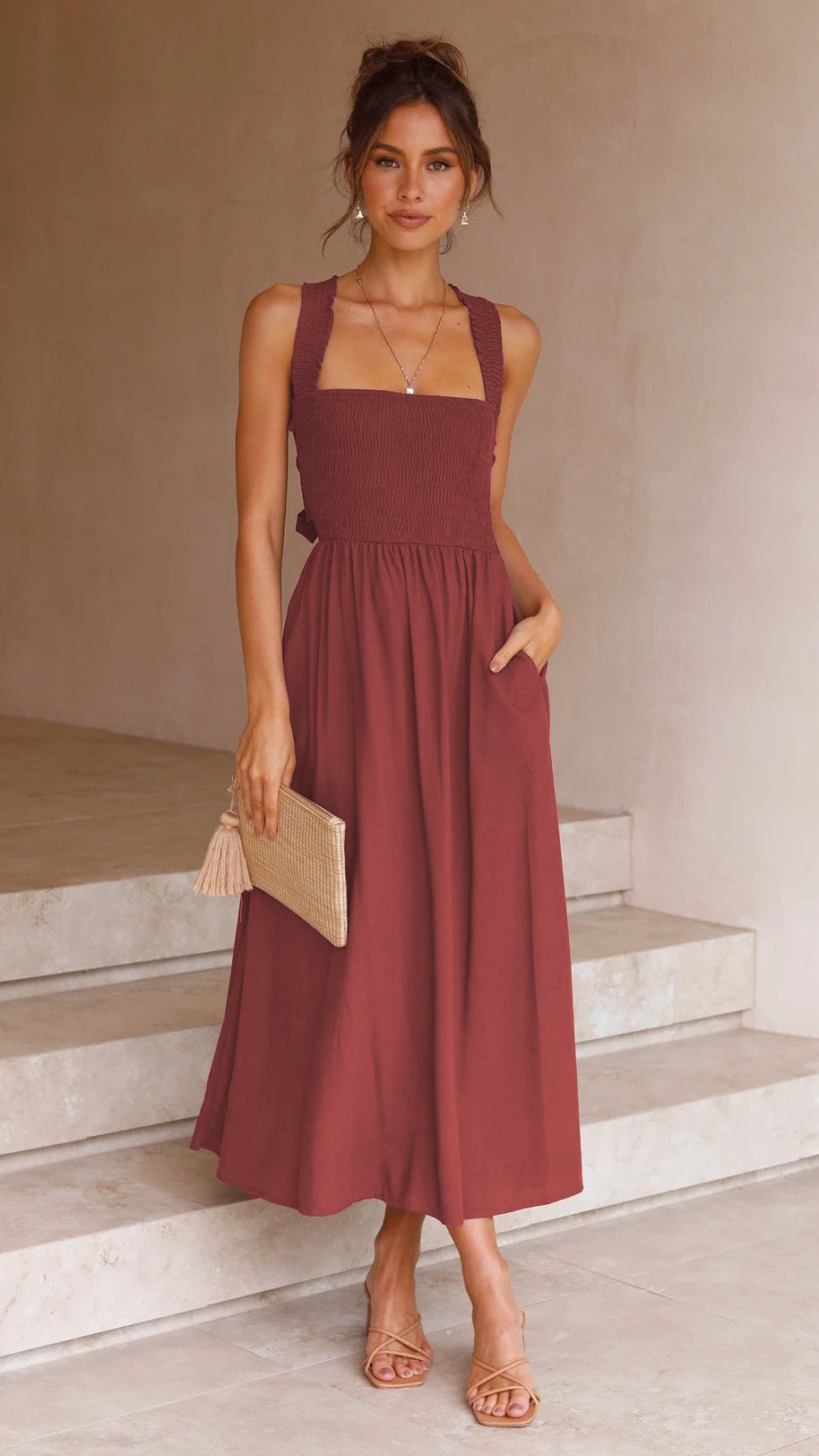 Sexy Backless Off The Shoulder Summer Linen Dresses