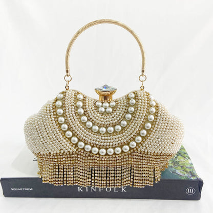 Women Tassels Design Jewelry Wedding Clutch Bags