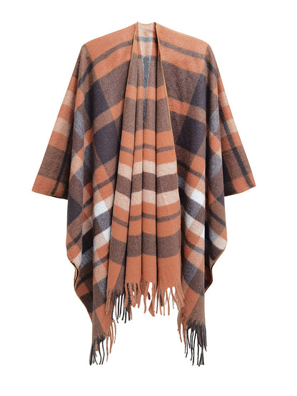 Winter Tassels Shawls Cape for Women
