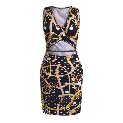 Sexy Women Two Pieces Sheath Mini Dresses