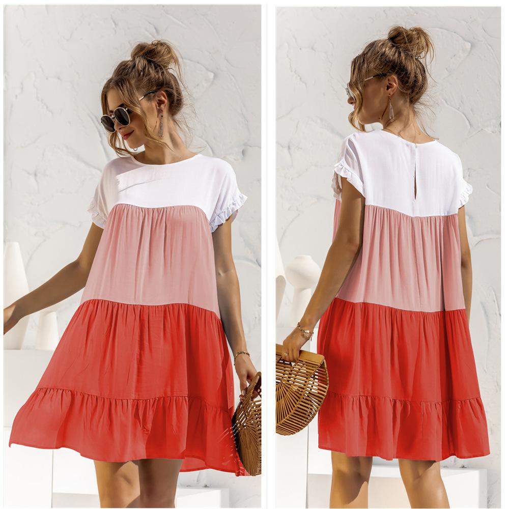 Summer Leisure Ruffled Daily Short Dresses-STYLEGOING