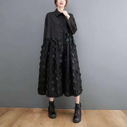 Black Plus Sizes Long Shirt Dresses