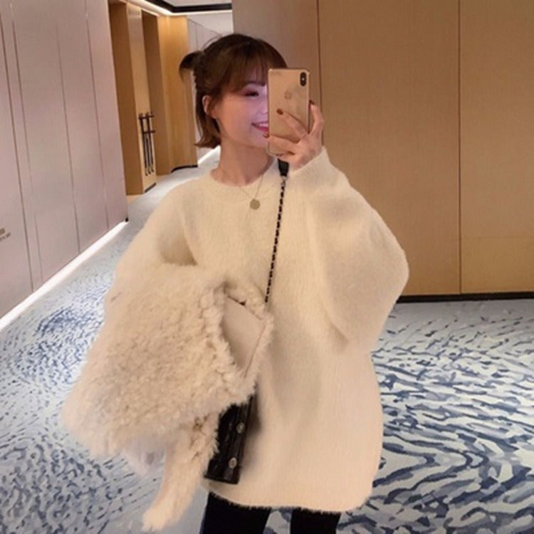 Thick Velvet Warm Knitting Sweaters Tops for Women