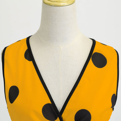 Summer Sleeveless Polka Dot Dresses