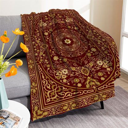 Vintage Boho Fleece Throw Blankets