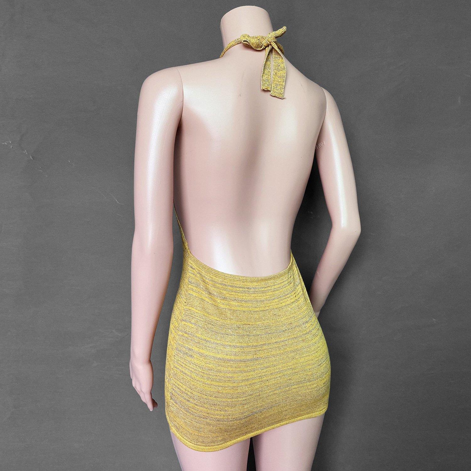 Holiday Sheath Halter Knitting Dresses-STYLEGOING
