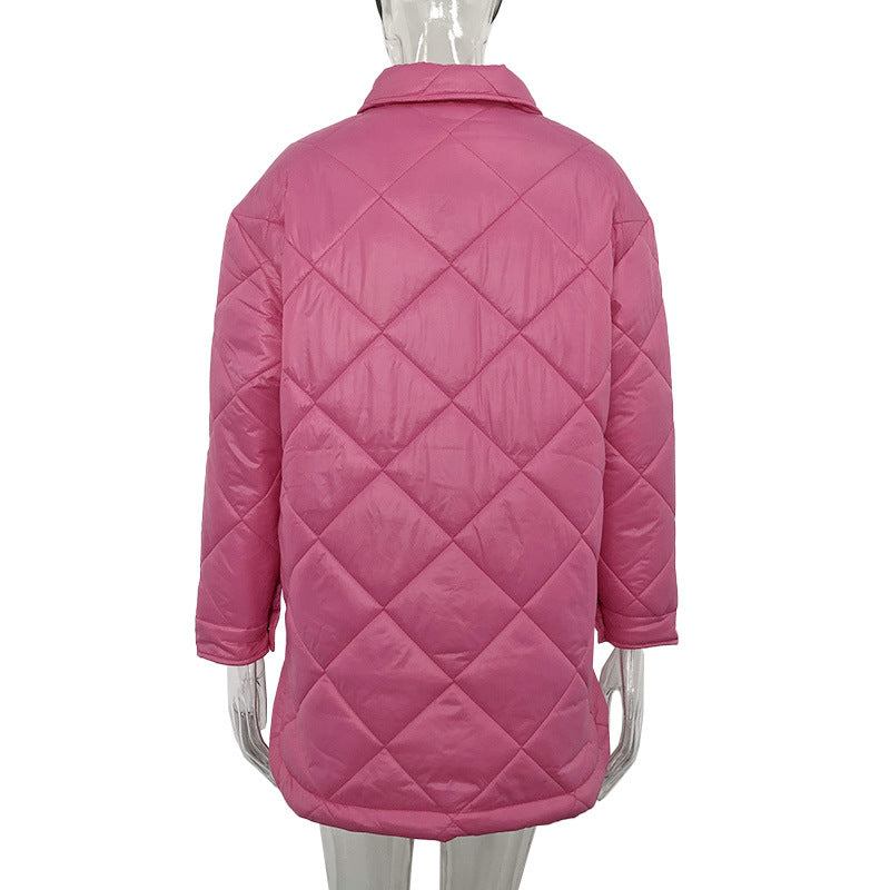 Winter Cotton Colorful Overcoats for Women