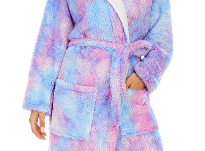 Women Dyed Fleece Casual Winter Hoodies Sleepwear with Pocket