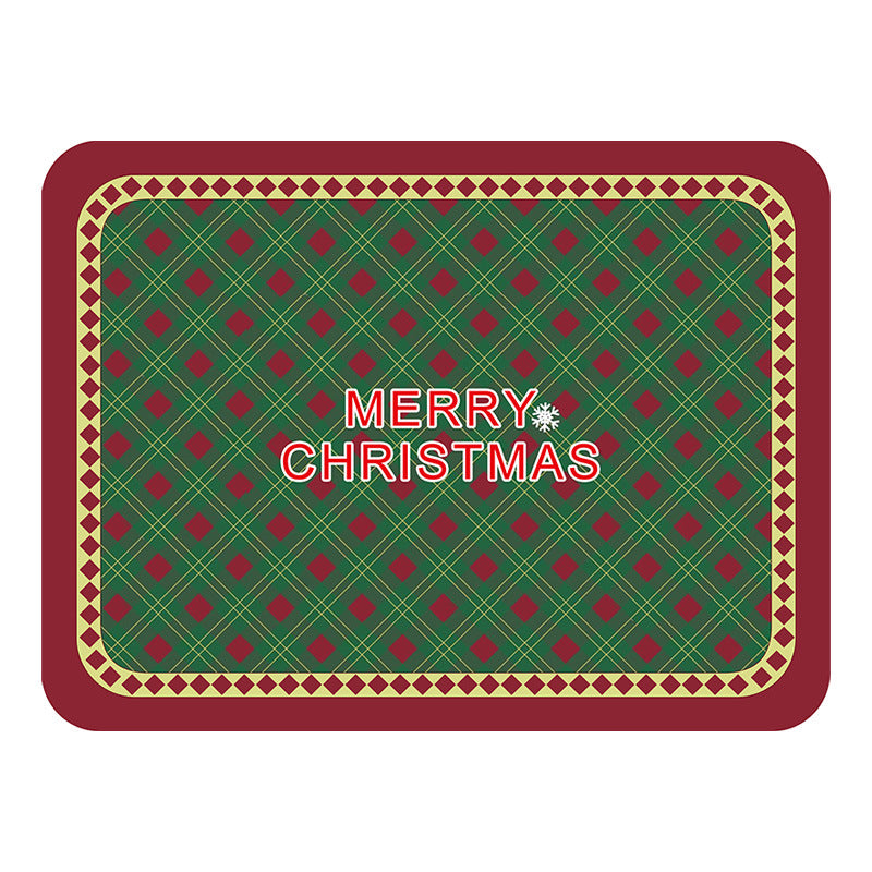 Merry Christmas Pu Leather Heat Insulation Table Mat