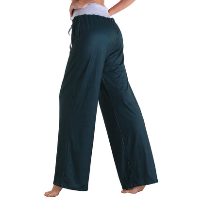 Casual Bandage Solid Loose Homewear Pajamas Pants