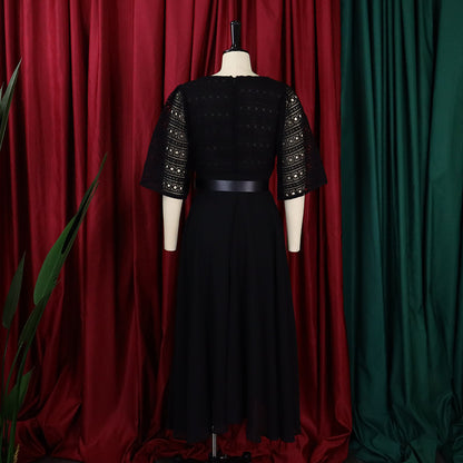 Elegant Chiffon Women Dresses with Belt
